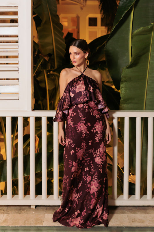 Malbec maxi dress